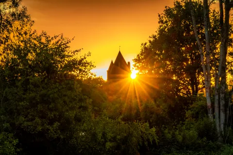 Château de Blain au coucher du soleil