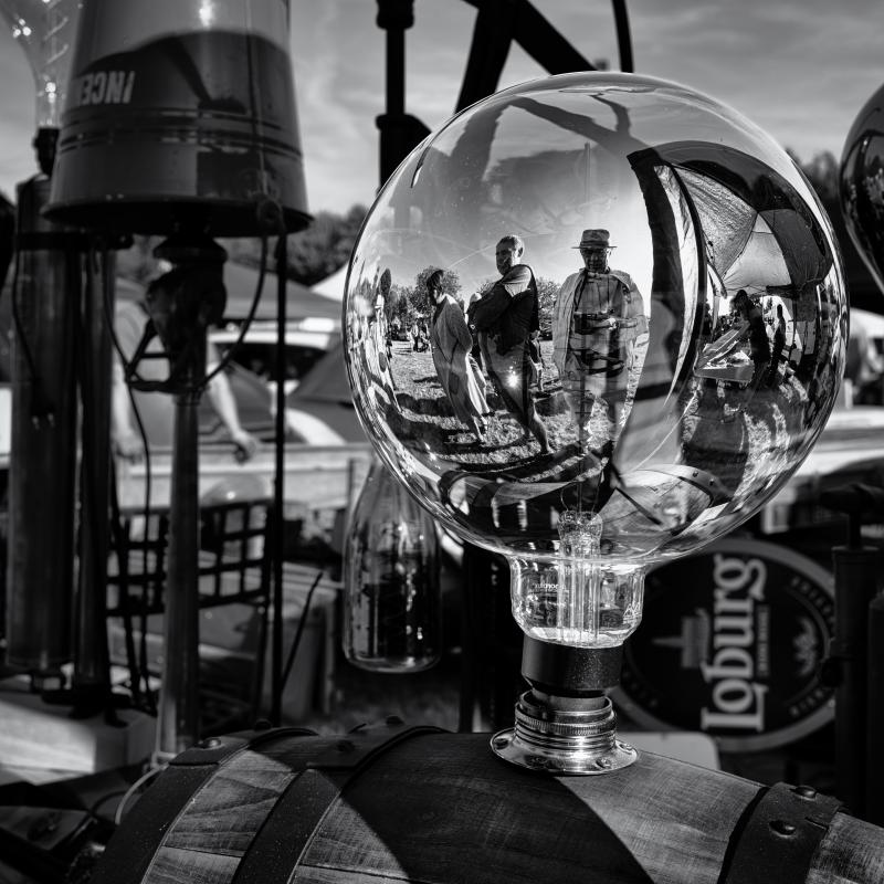 Reflet sous verre